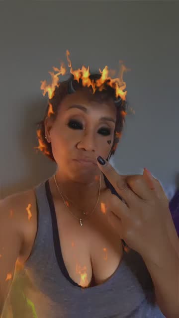 Preview for a Spotlight video that uses the Flaming Demon Lens