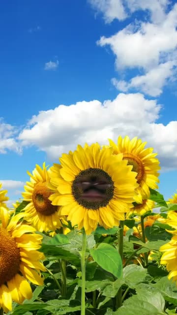 Preview for a Spotlight video that uses the Sunflower Face Lens