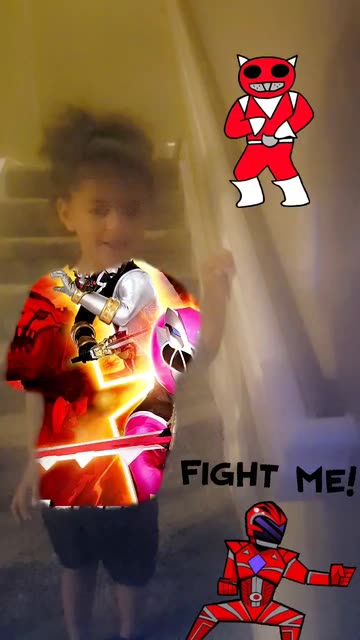 Preview for a Spotlight video that uses the Power Rangers Lens