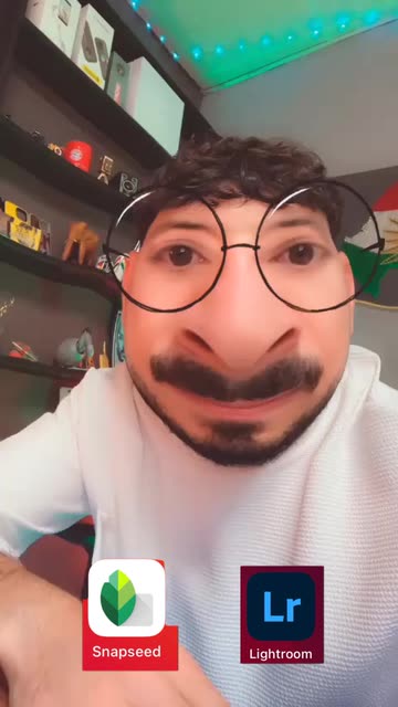 Preview for a Spotlight video that uses the Funny Round Face Lens