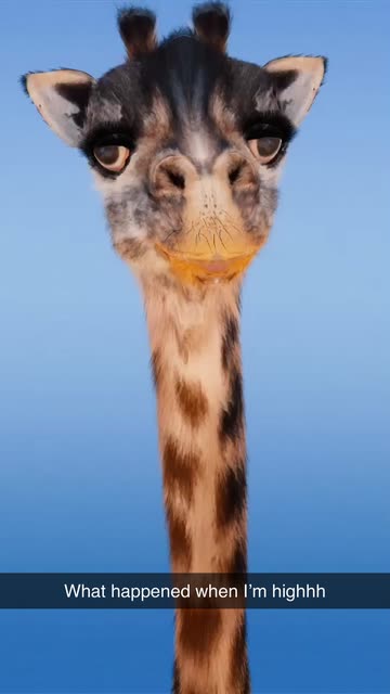 Preview for a Spotlight video that uses the Cute Giraffe  Lens