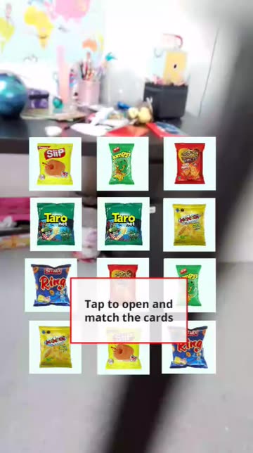 Preview for a Spotlight video that uses the Match the snacks Lens