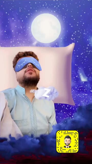 Preview for a Spotlight video that uses the Sleepy Face Lens