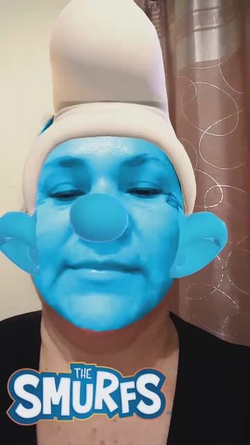 Preview for a Spotlight video that uses the Snowy Smurfs Lens