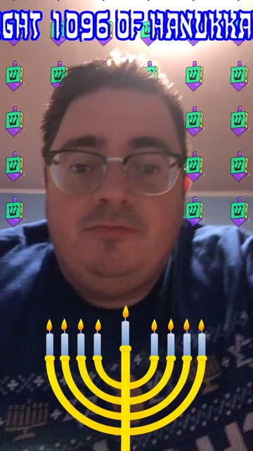 Preview for a Spotlight video that uses the Happy Hanukkah Lens