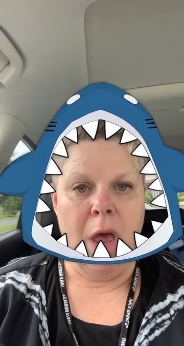 Preview for a Spotlight video that uses the shark hat pelat Lens