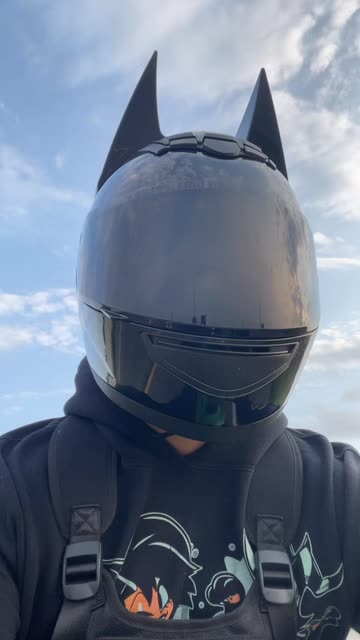 batman motorcycle helmet in use Gloss Black Pinlock ready Whats in the Box Batman Helmet - MKII :