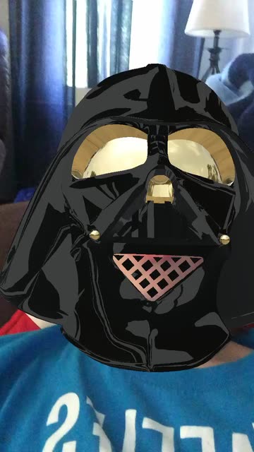 Preview for a Spotlight video that uses the Darth Vader Lens