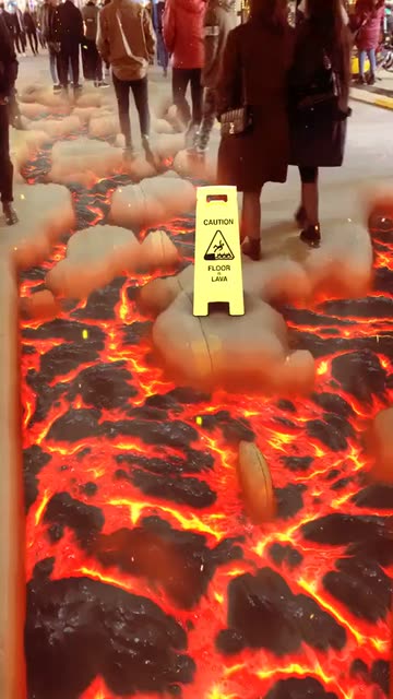 Preview for a Spotlight video that uses the Floor Is Lava Lens