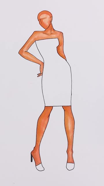 bodycon dress drawing Halter Style Bodycon Mermaid Gown PDF Pattern  foxxiladi