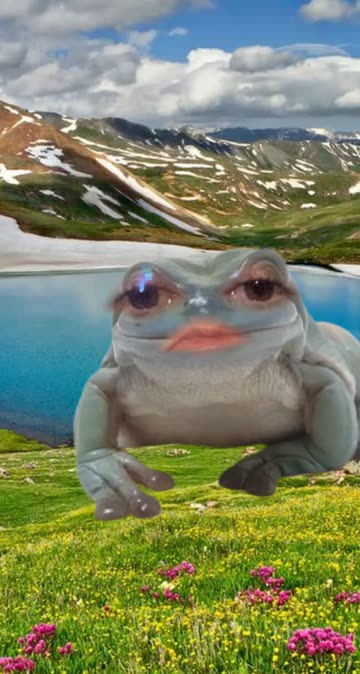 Preview for a Spotlight video that uses the Frog Face Lens