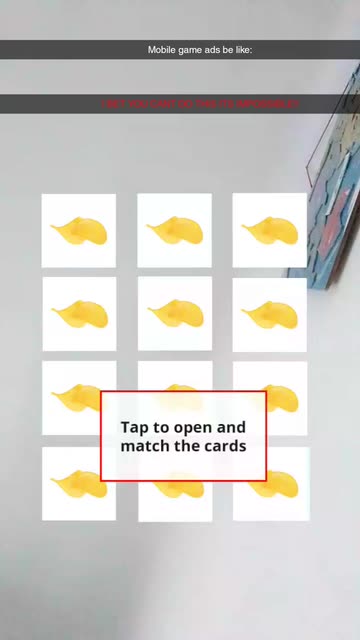 Preview for a Spotlight video that uses the Match the snacks Lens