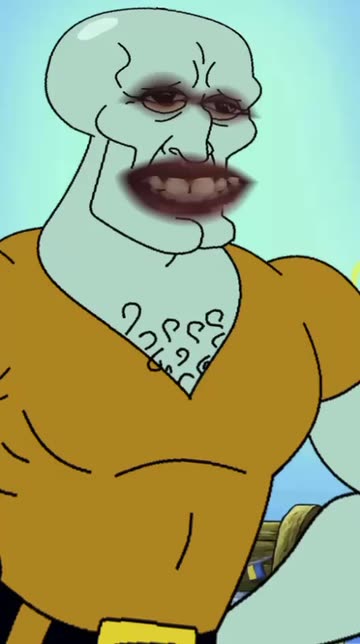 Preview for a Spotlight video that uses the sexy squidward Lens