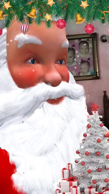 Preview for a Spotlight video that uses the Christmas Santa Lens