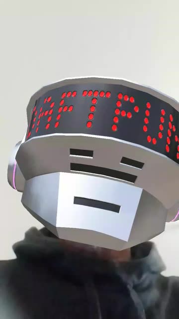 Preview for a Spotlight video that uses the Daft Punk Helmets Lens