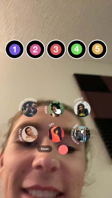 Preview for a Spotlight video that uses the Top 5 Artists Lens