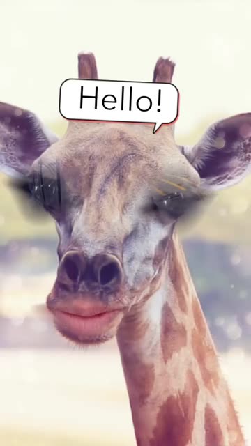 Preview for a Spotlight video that uses the Funny Giraffe Lens