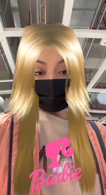 Preview for a Spotlight video that uses the Barbie Hair Lens