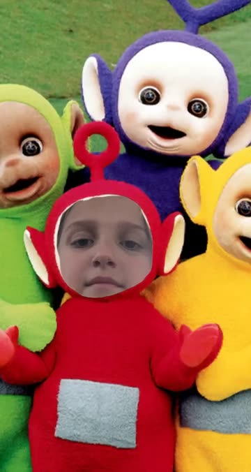 Preview for a Spotlight video that uses the Teletubies Lens