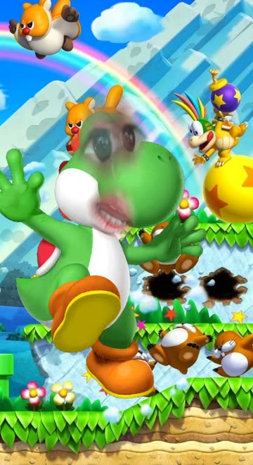 Preview for a Spotlight video that uses the Yoshi Face Lens