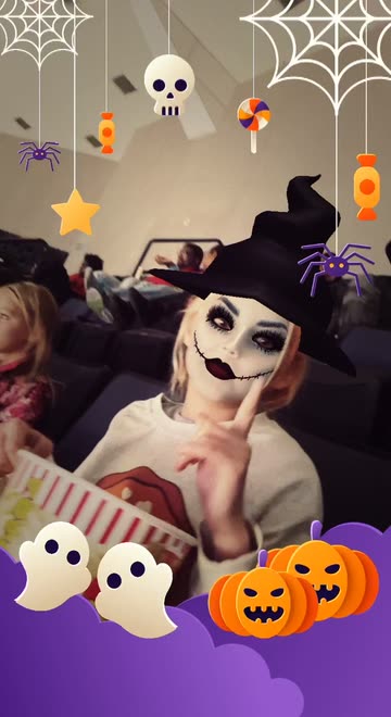 Preview for a Spotlight video that uses the Halloween elements Lens