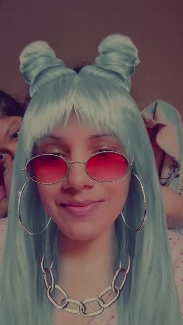 Preview for a Spotlight video that uses the Blue Hair Buns Lens