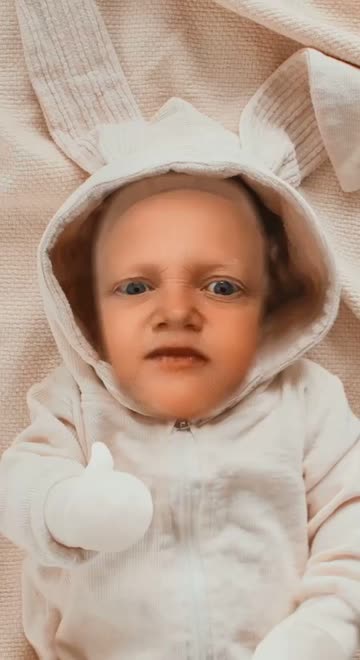 Preview for a Spotlight video that uses the Cute Baby Lens