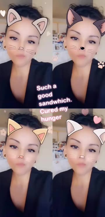 Preview for a Spotlight video that uses the Cartoon Cat Ears Lens
