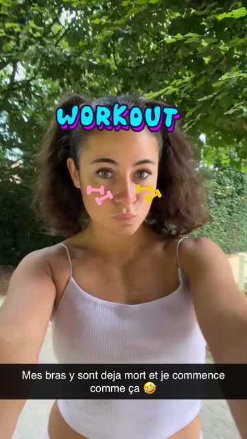 Preview for a Spotlight video that uses the Workout Lens