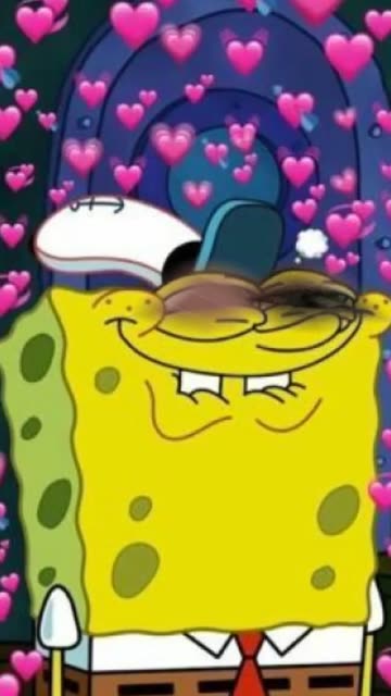 Preview for a Spotlight video that uses the smirk spongebob Lens