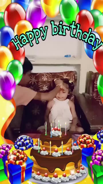 Preview for a Spotlight video that uses the Happy Birthday Lens