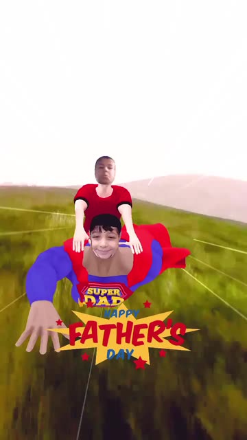 Preview for a Spotlight video that uses the Happy Fathers Day Lens