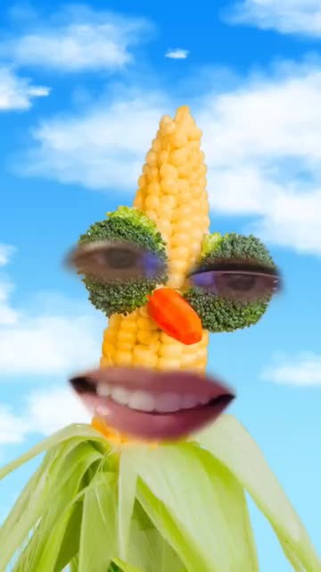 Preview for a Spotlight video that uses the Corn Head 🌽  Lens