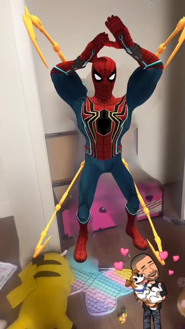 Preview for a Spotlight video that uses the Iron Spider Man Lens