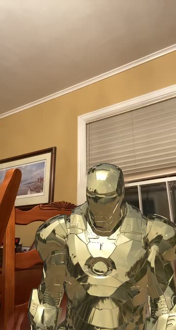 Preview for a Spotlight video that uses the Golden Iron Man Lens