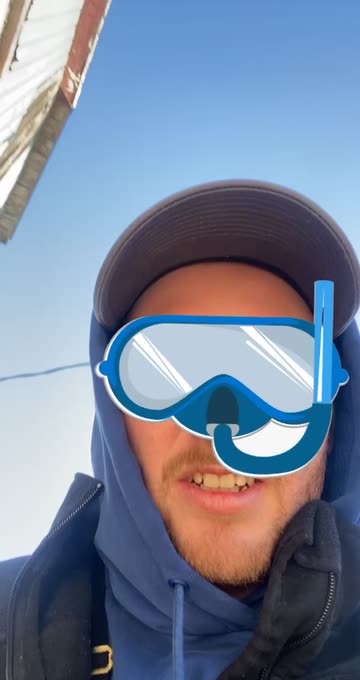 Preview for a Spotlight video that uses the Swimming Goggles Lens