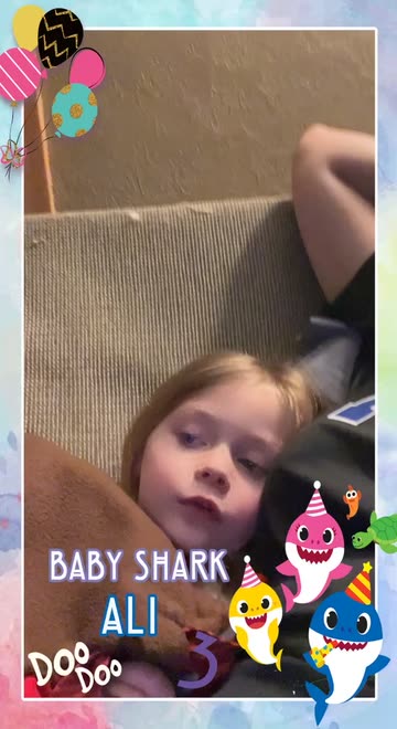 Preview for a Spotlight video that uses the Baby Shark Ali Lens