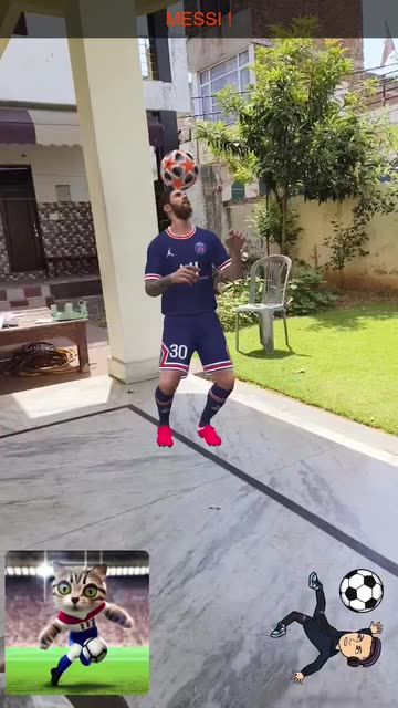 Preview for a Spotlight video that uses the leo messi psg Lens