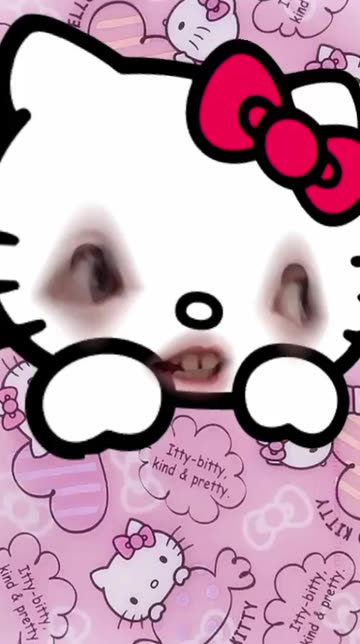 Preview for a Spotlight video that uses the hello kitty face Lens