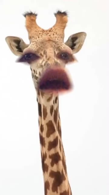 Preview for a Spotlight video that uses the Funny Giraffe 🦒 Lens