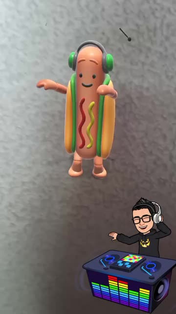 Preview for a Spotlight video that uses the Dancing Hot Dog Lens
