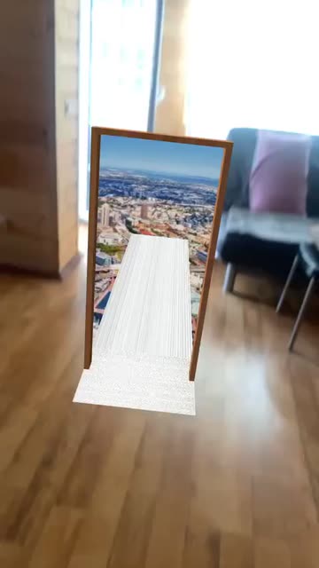 Preview for a Spotlight video that uses the Avataar Portal Lens