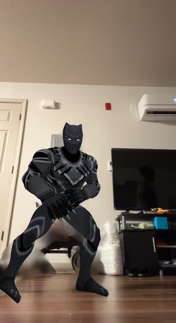 Preview for a Spotlight video that uses the Black Panther Suit Lens