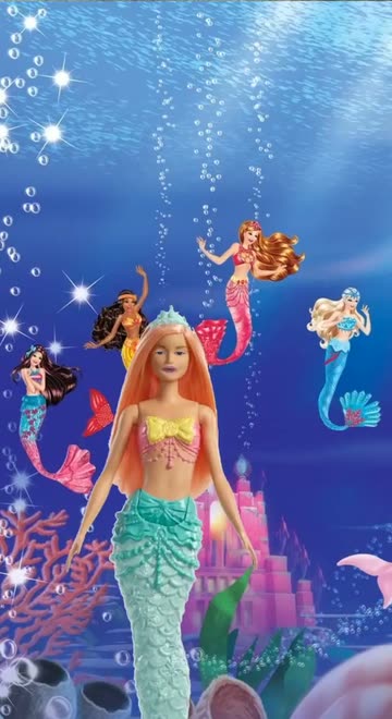Preview for a Spotlight video that uses the Barbie Mermaid Lens