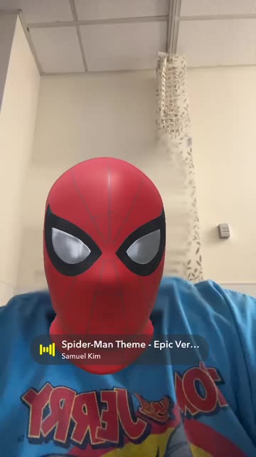 Preview for a Spotlight video that uses the SpiderMan Mask Lens