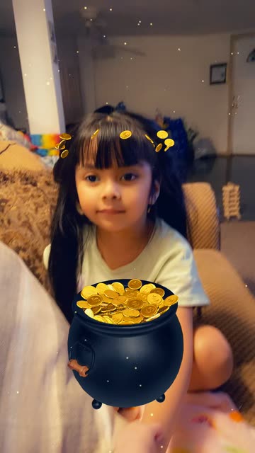 Preview for a Spotlight video that uses the Golden Coins Halo Lens