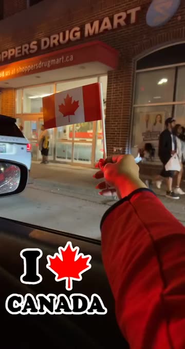 Preview for a Spotlight video that uses the canada flag Lens