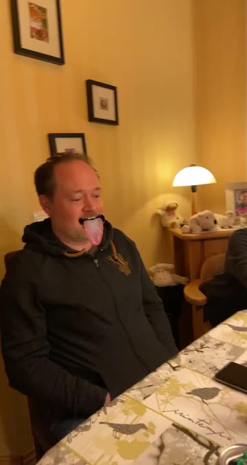 Preview for a Spotlight video that uses the funny tongue mouth Lens