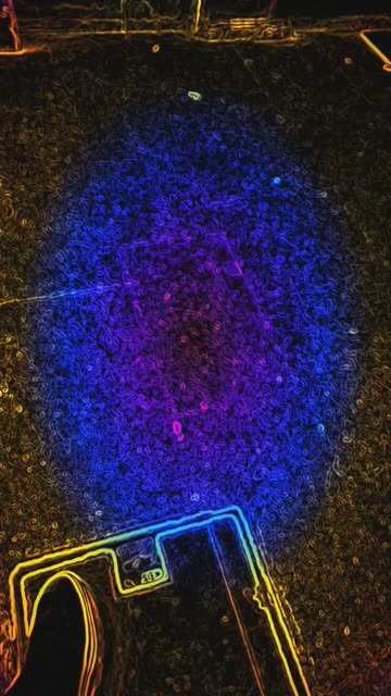 Preview for a Spotlight video that uses the Neon Lines Lens