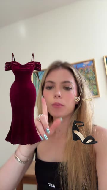 fatima burgundy crystal dress A-Line off Shoulder Velvet Tea Length Burgundy Prom Dress, Burgundy Ev –  toptby main image 1